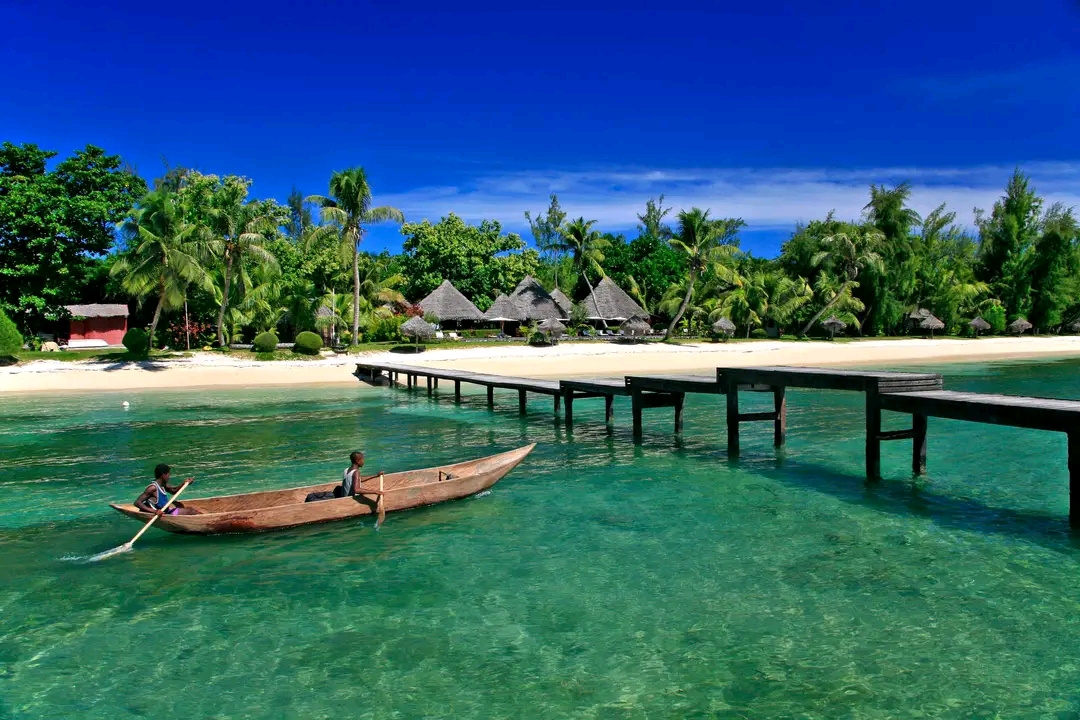 Paysage de l'Allée des Baobabs à Madagascar au coucher du soleil